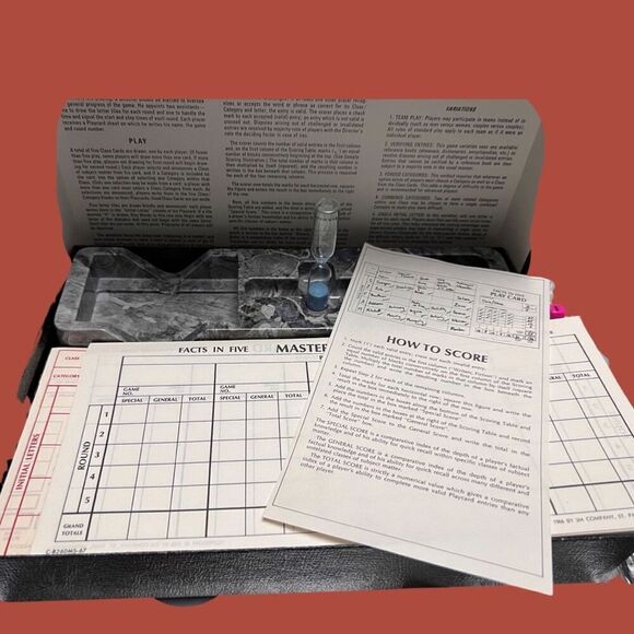 Vintage 1967 3M Bookshelf FACTS IN FIVE "The Game of Knowledge - Picture 2 of 2